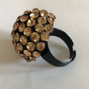 Tourmaline Stone Ball Cocktail Ring Adjust Band 🤩